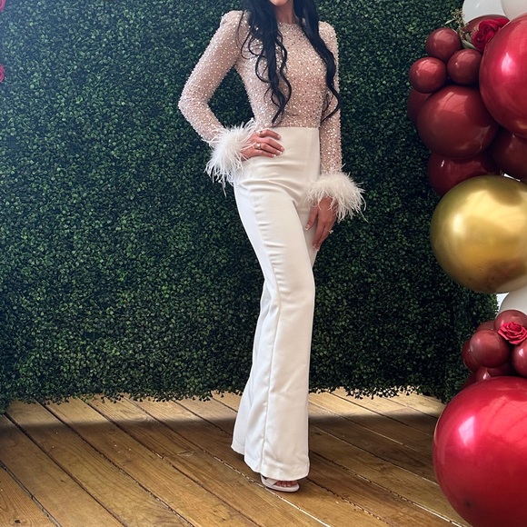 Nadine Merabi Amelia white jumpsuit - Picture 1 of 3